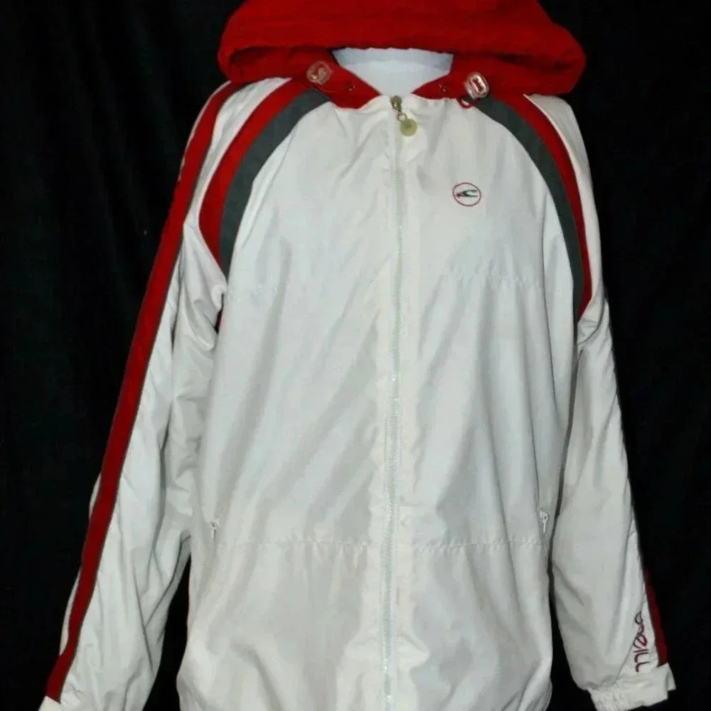 ONEILL White Red Gray Insulated Hooded Winter Coat